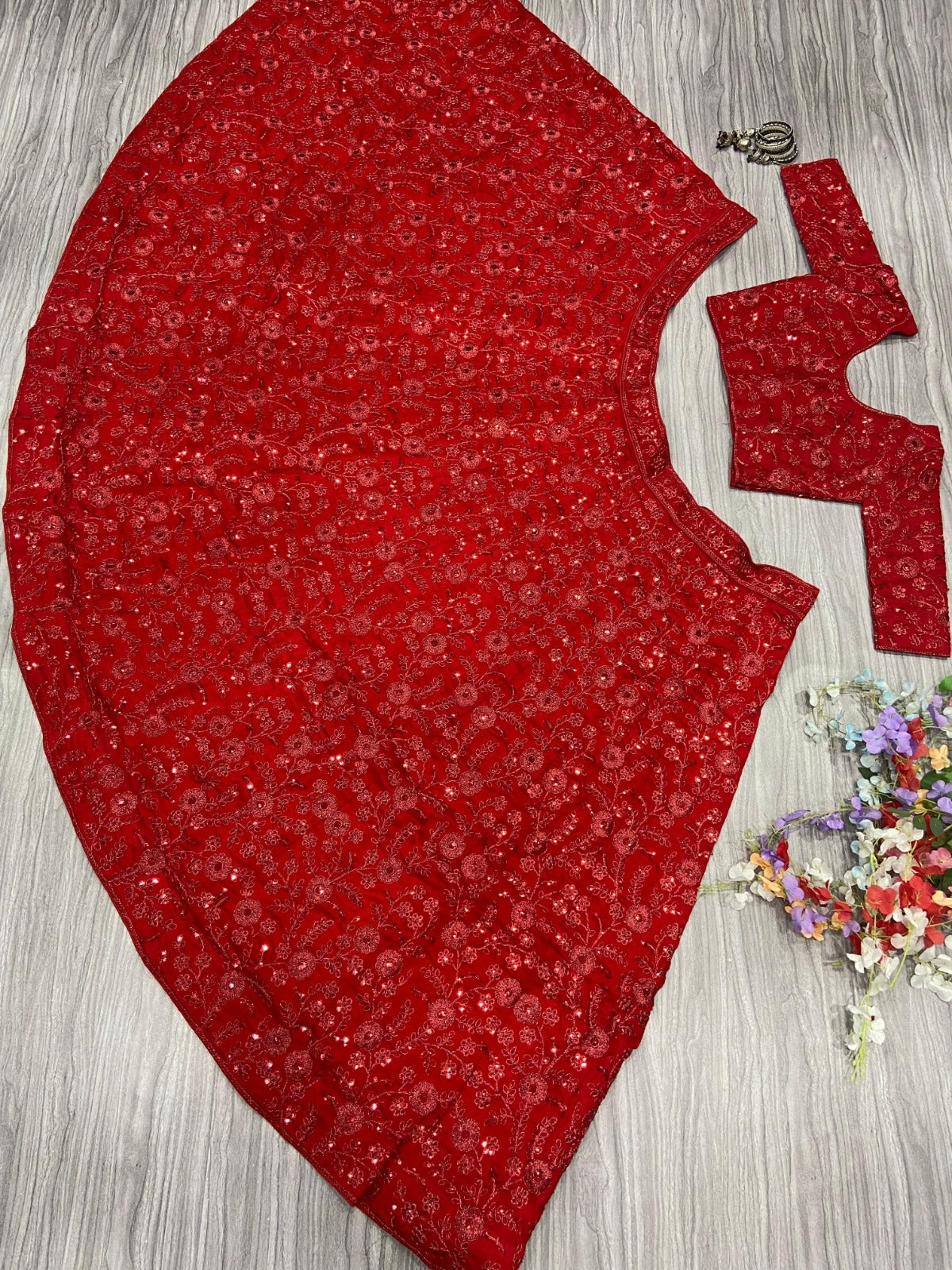 HC-997 Vichitra Silk Embroidered Lehenga Set – Heavy Sequin, Coding & Double Inner Cancan | House of ShiVisha™ | Royal Heritage Collection