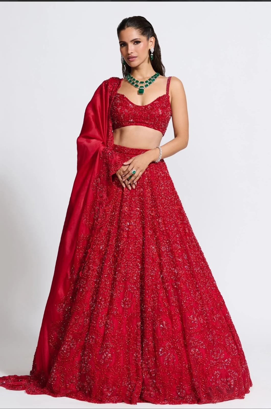 HC-997 Vichitra Silk Embroidered Lehenga Set – Heavy Sequin, Coding & Double Inner Cancan | House of ShiVisha™ | Royal Heritage Collection