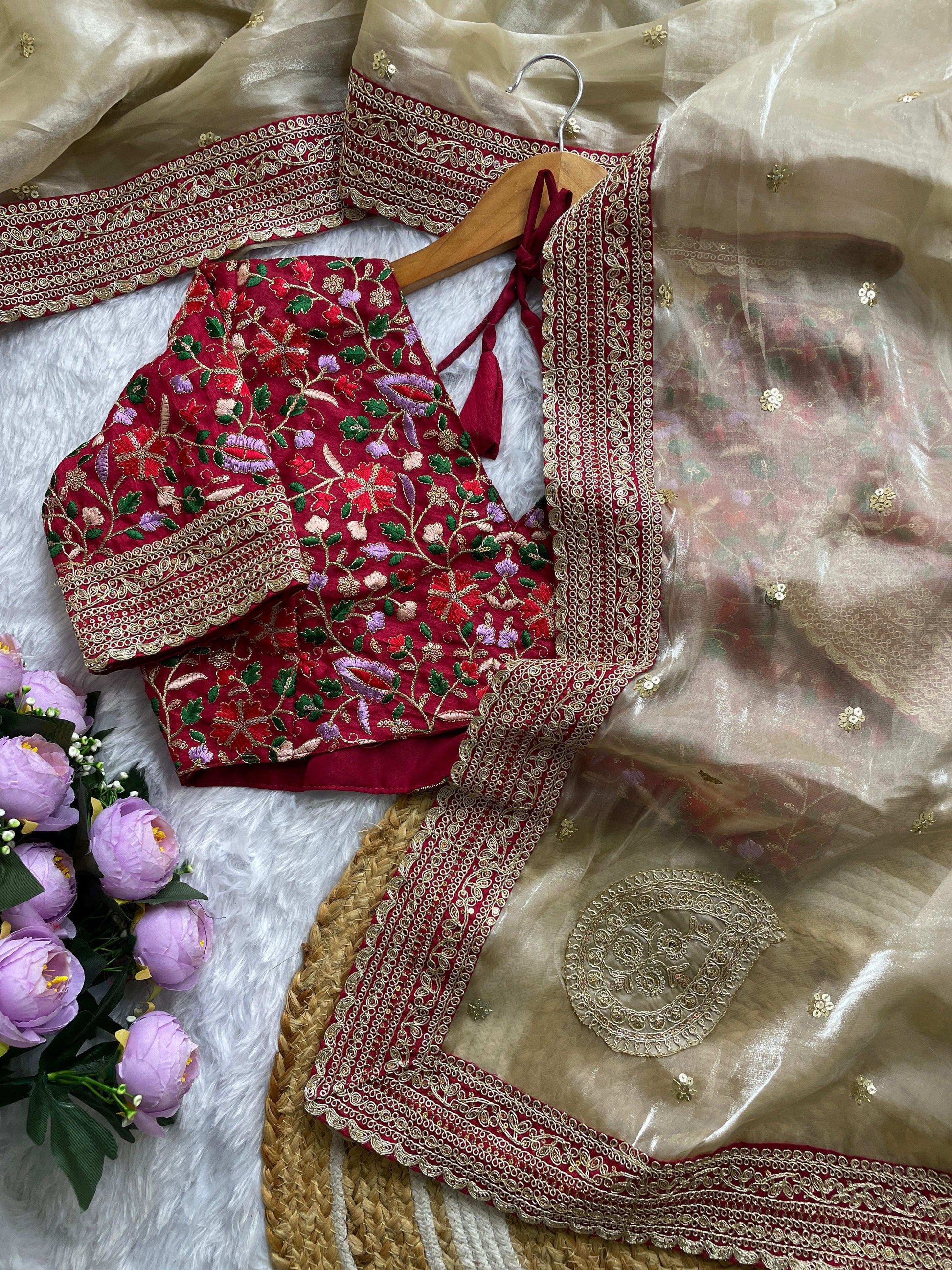 HOS KK-Kimora Jimmy Choo Silk Saree with Thread & Sequins Work