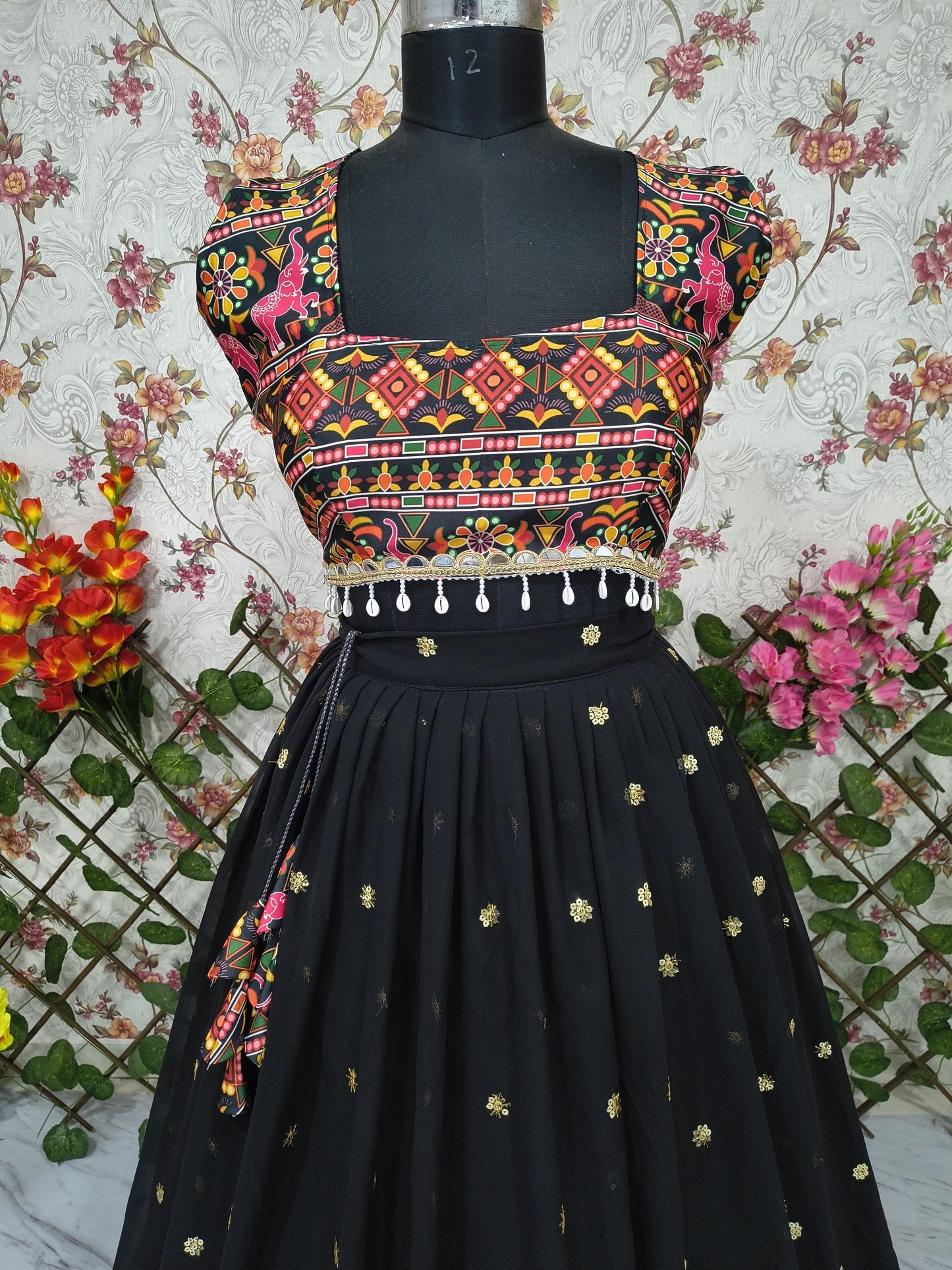 Navratri Premium Georgette Embellished With  Beautiful Heavy Sequins