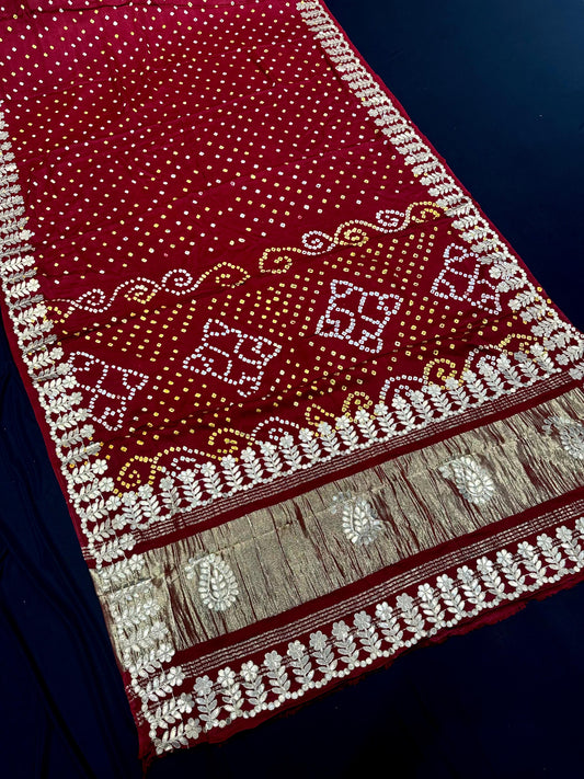 Gaji Silk Original Bandhani Saree ❤