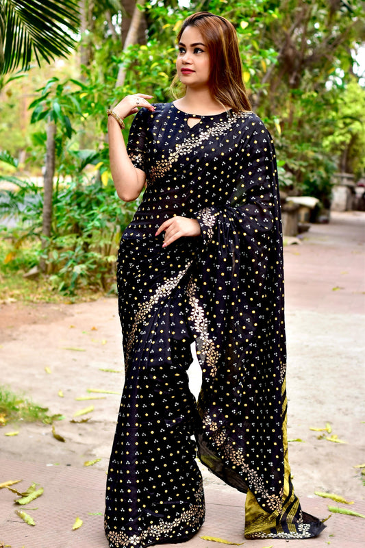 Silk ❀ New Bandhani Saree❀