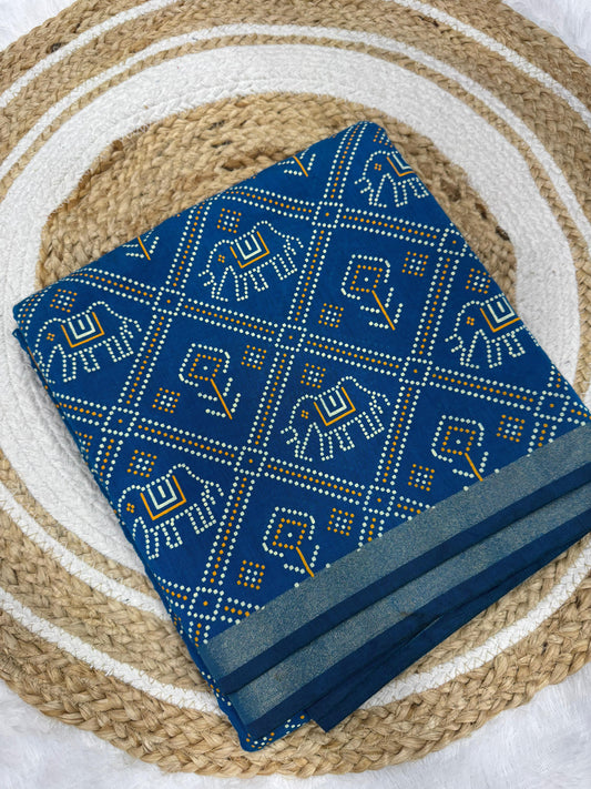 Gadhval New Bandhani Saree