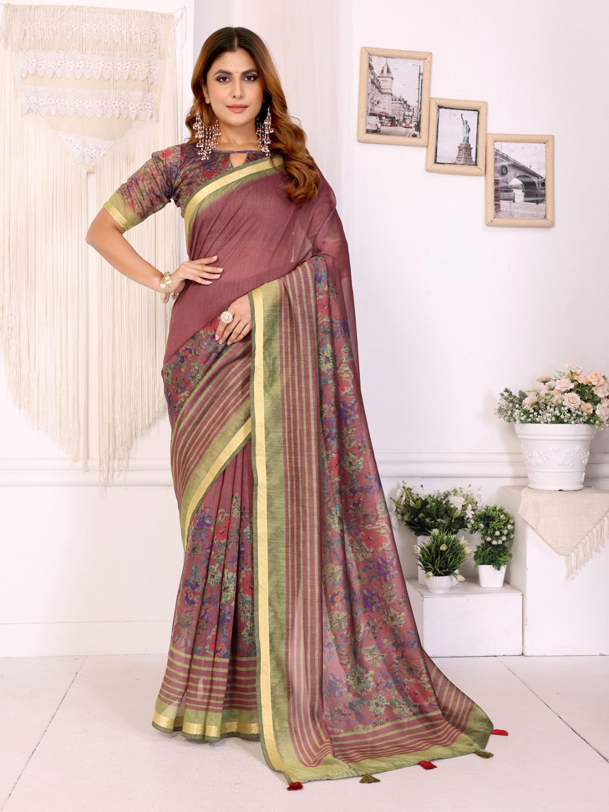 Pure viscose Mysore crepe silk with jacquard butti