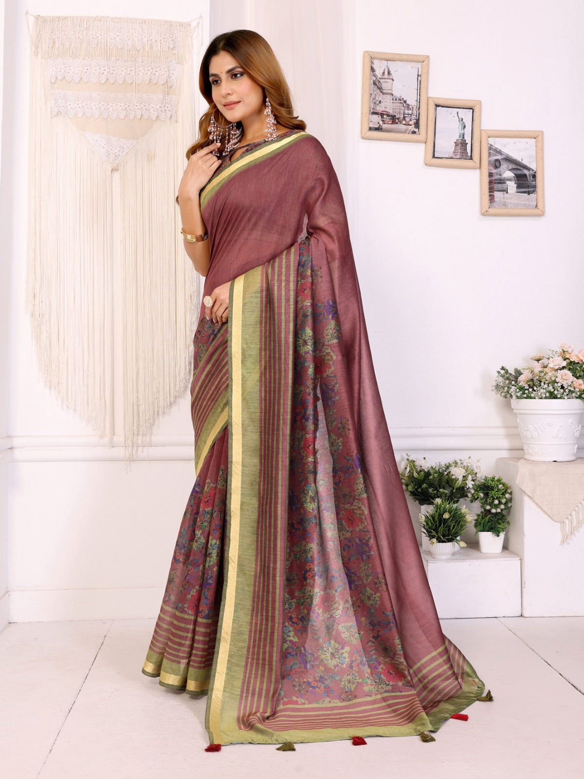 Pure viscose Mysore crepe silk with jacquard butti