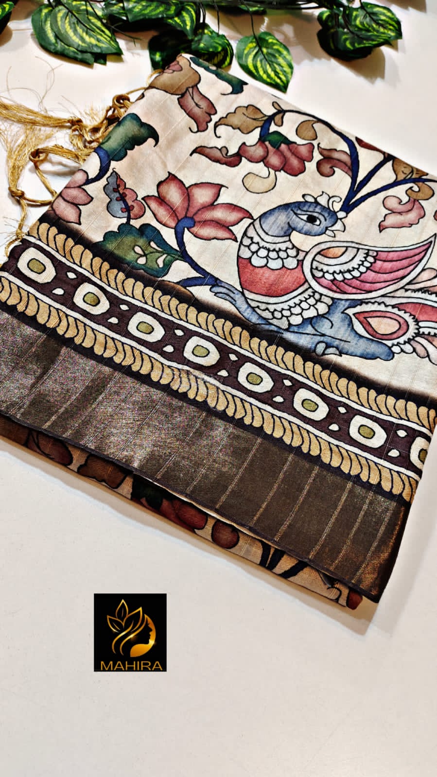 Soft Tusser Kalamkari Print Sarees