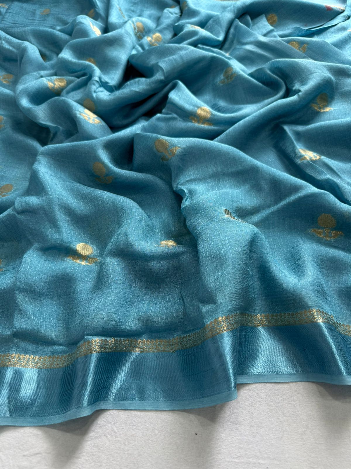 Pure Jute Viscose Saree With Running Blouse