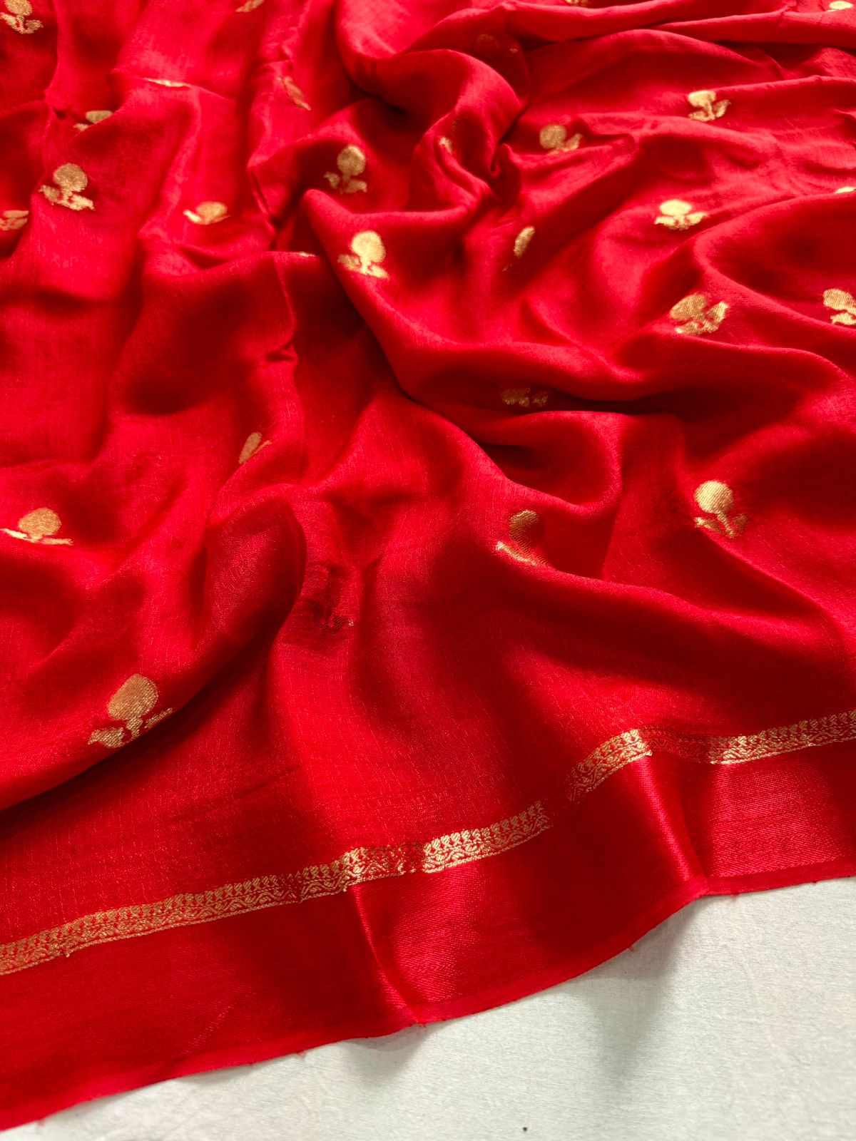 Pure Jute Viscose Saree With Running Blouse