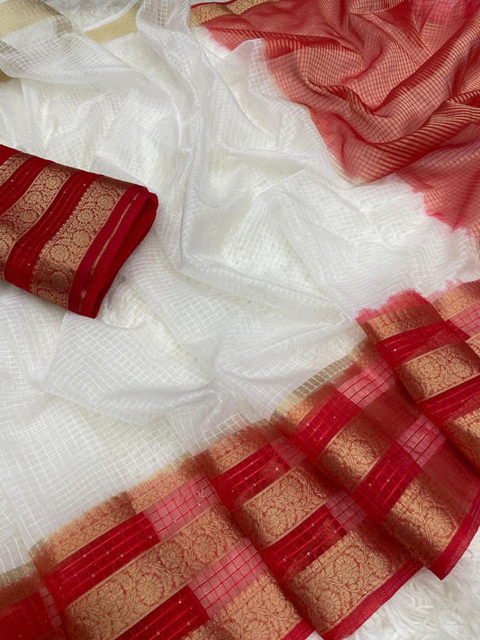 Organza Kerala checks Pure Soft organza checks