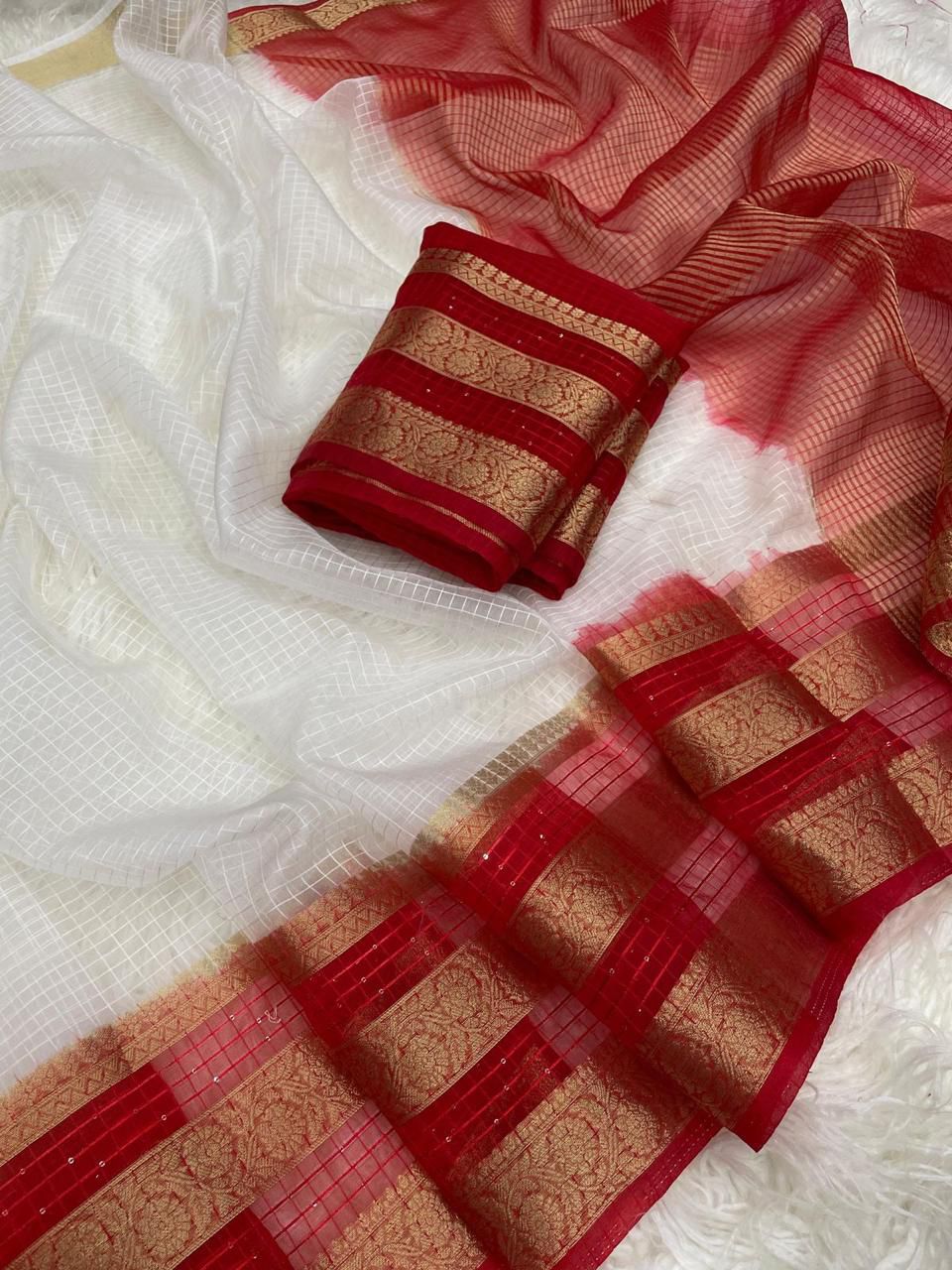 Organza Kerala checks Pure Soft organza checks