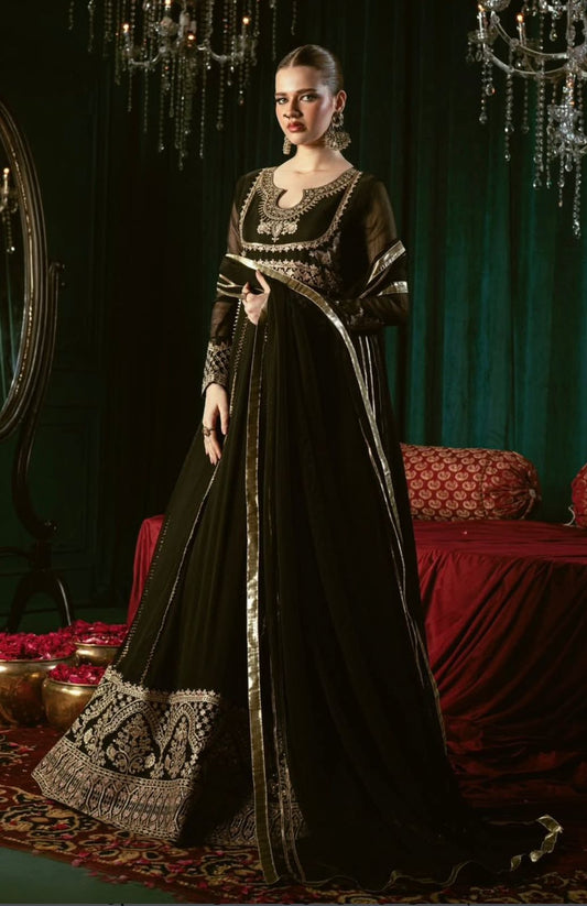 New Design Fox Georgette *(Gown & Pant& dupatta) Reddy To Party Wear