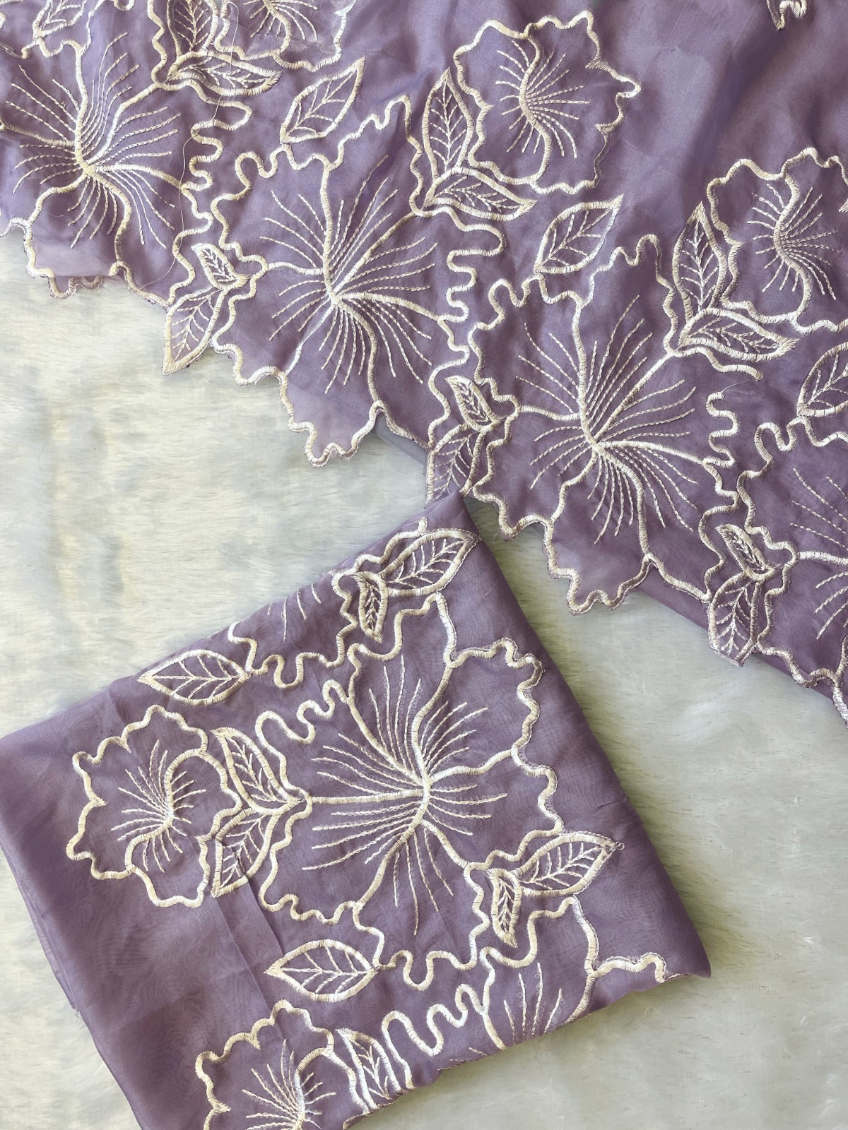 New Beautiful Sequenced Floral Thread Work saree with Multiple colours Saree