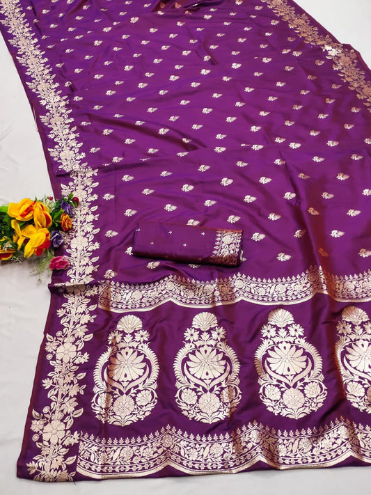 Pure Soft banarasi silk saree Original pure Banarasi jari and rich pallu
