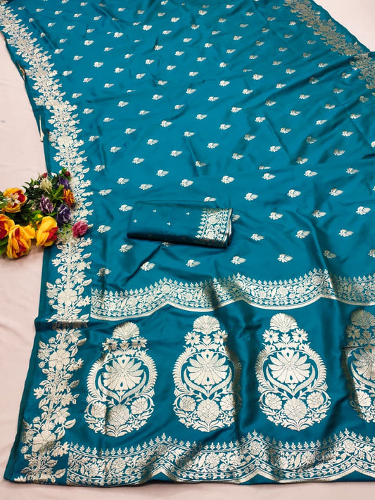 Pure Soft banarasi silk saree Original pure Banarasi jari and rich pallu