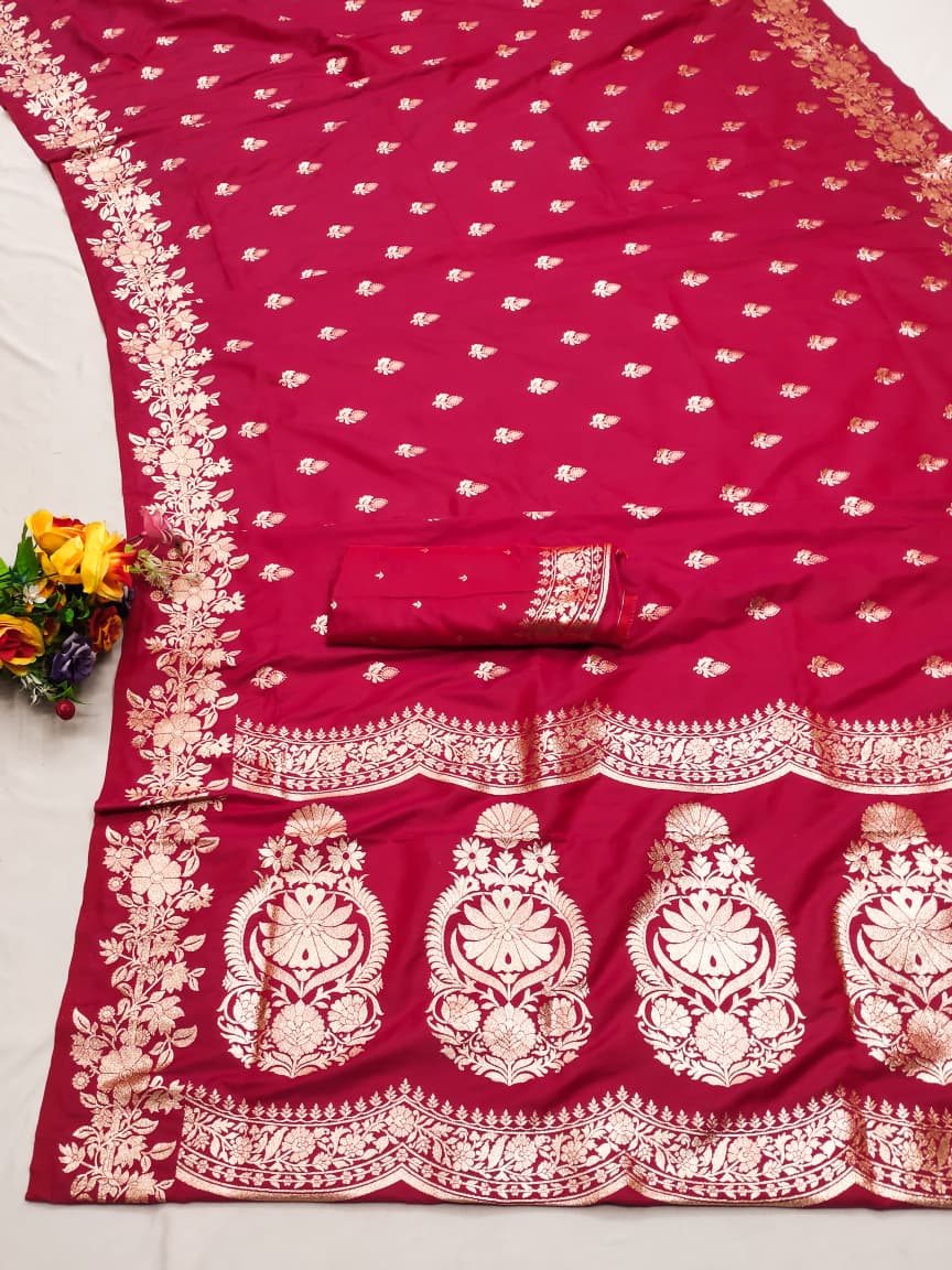 Pure Soft banarasi silk saree Original pure Banarasi jari and rich pallu