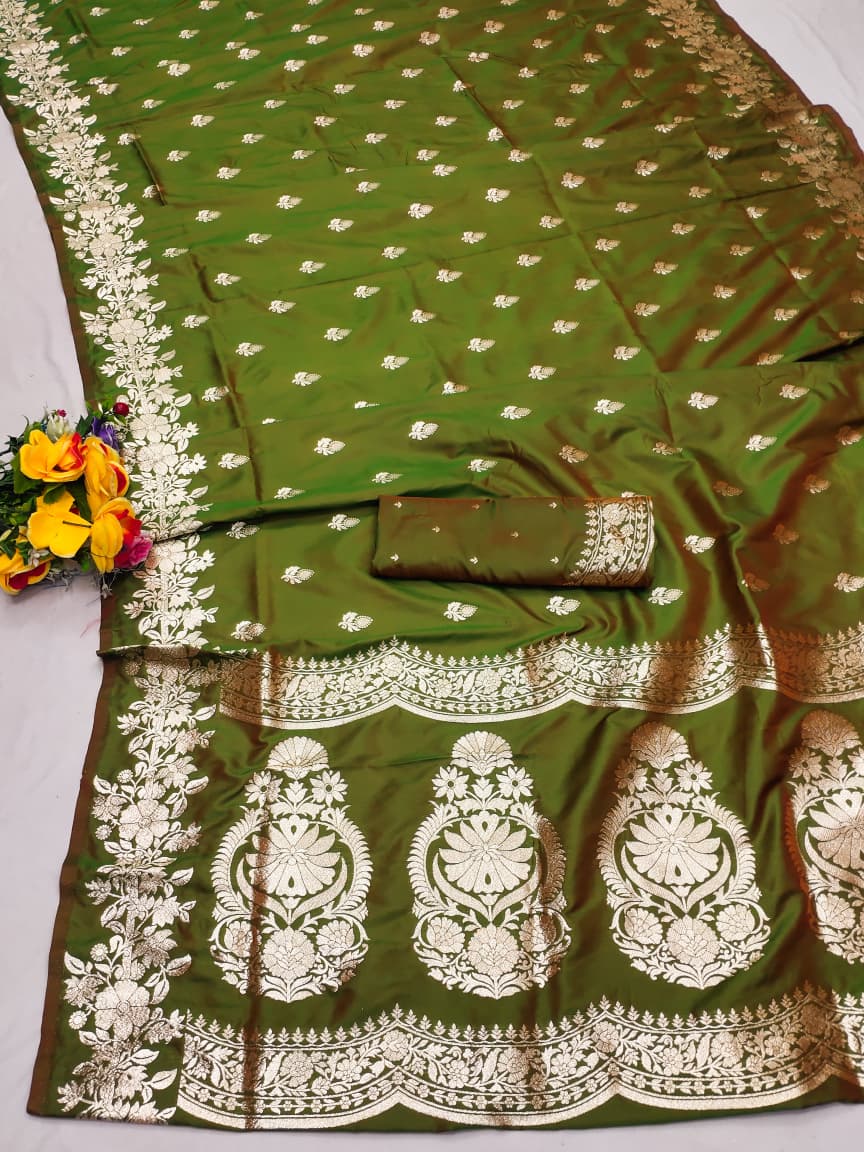 Pure Soft banarasi silk saree Original pure Banarasi jari and rich pallu
