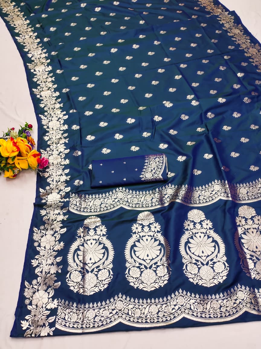 Pure Soft banarasi silk saree Original pure Banarasi jari and rich pallu