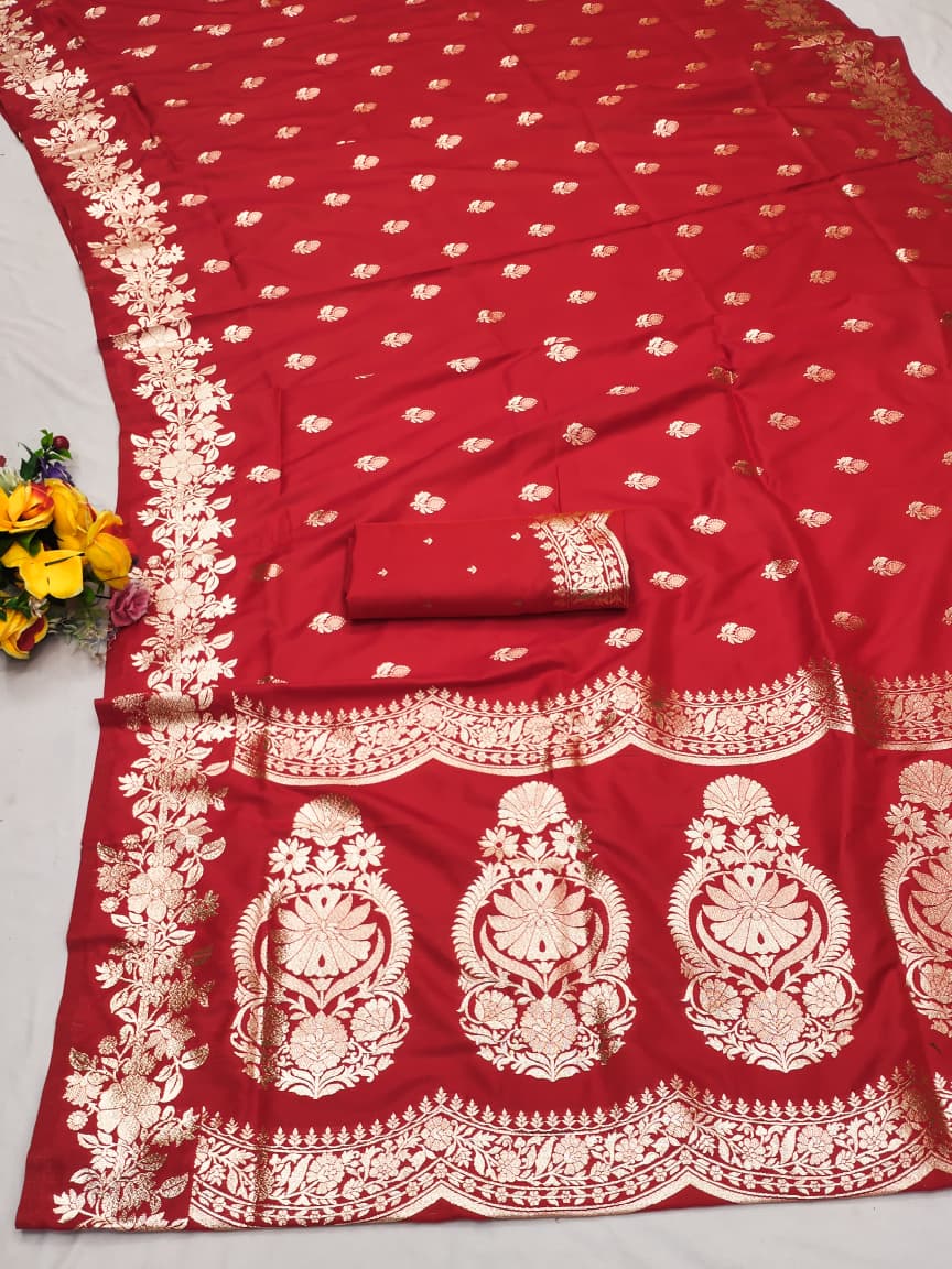Pure Soft banarasi silk saree Original pure Banarasi jari and rich pallu