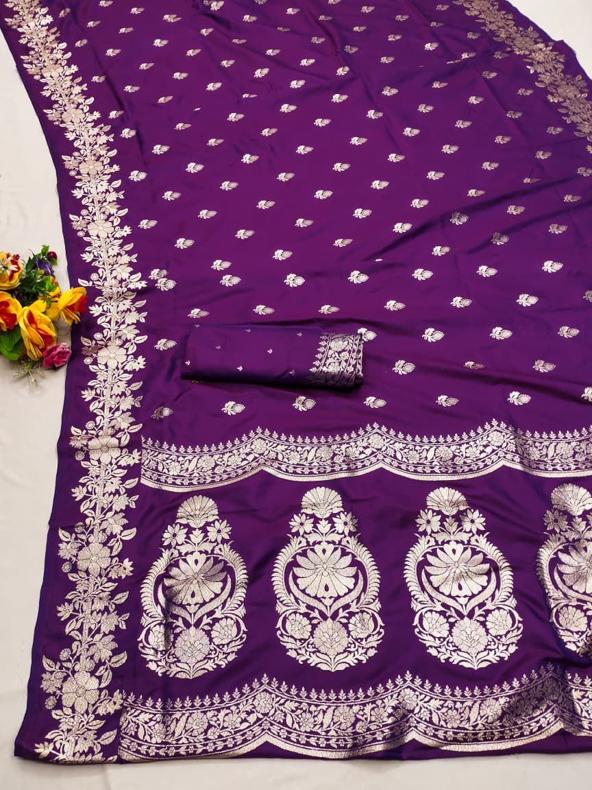 Pure Soft banarasi silk saree Original pure Banarasi jari and rich pallu