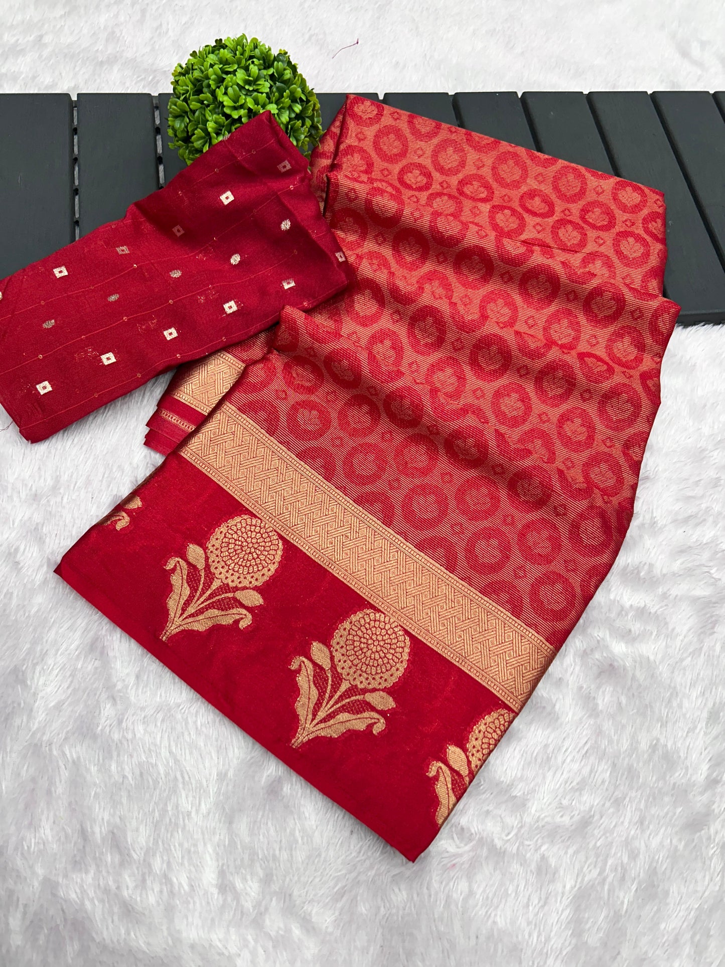 New Arrival – Pure Handloom Crepe Silk Saree with Banarasi Zari & Jacquard Blouse