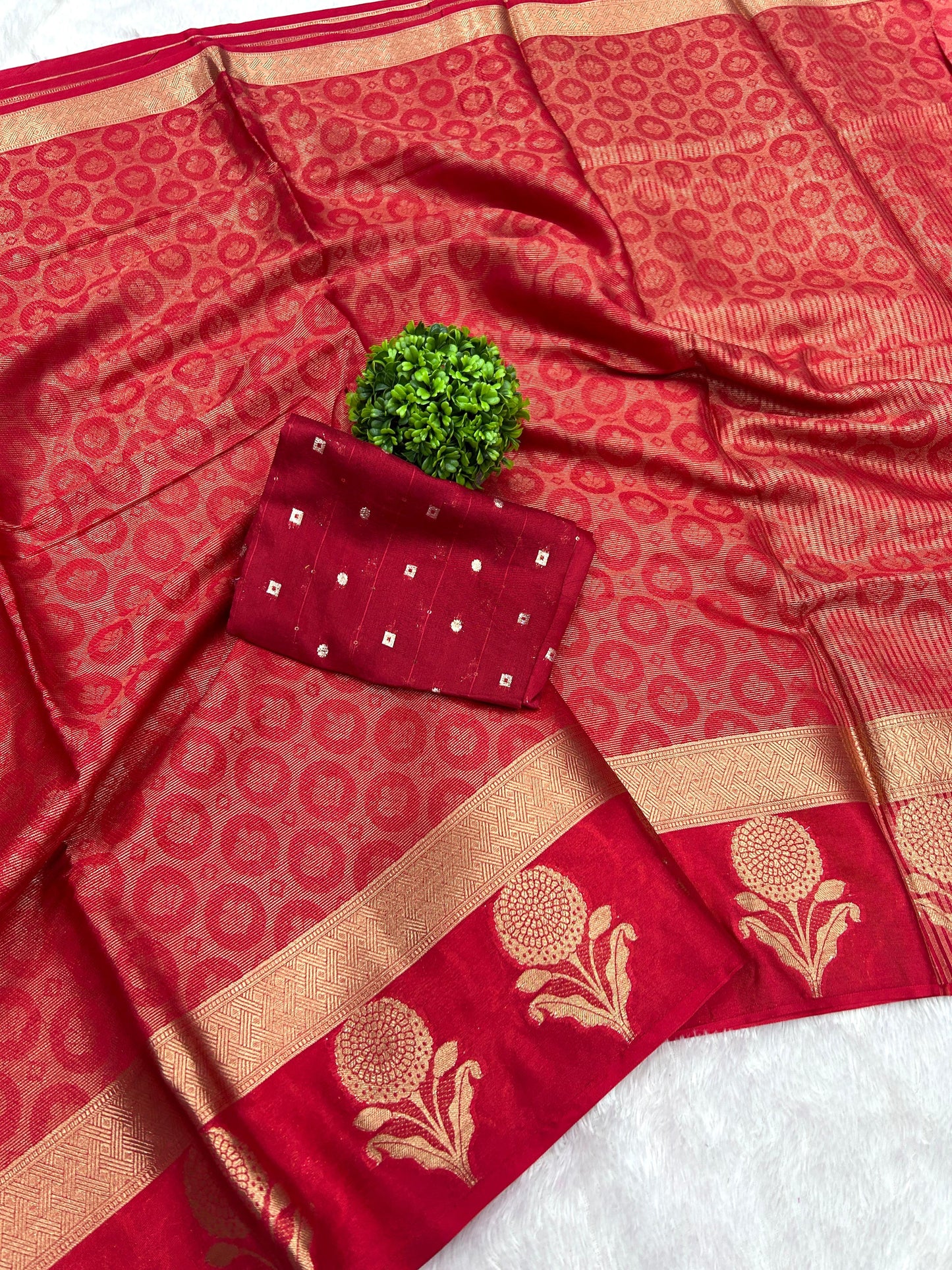 New Arrival – Pure Handloom Crepe Silk Saree with Banarasi Zari & Jacquard Blouse