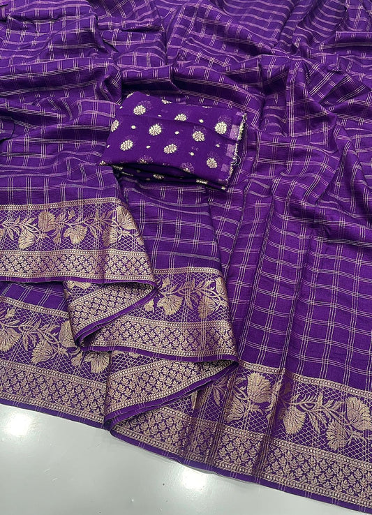 New Arrival – Pure Viscose Saree with Butti Blouse