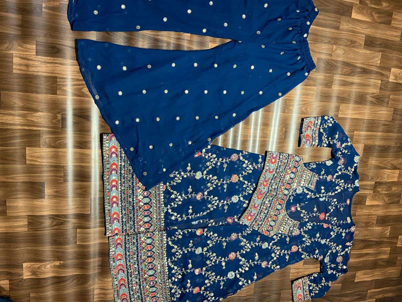 HOS HC-969 Designer Koti Suit Set – Faux Georgette with Embroidery, Dori & Heavy Sequins Work - House Of ShiVisha