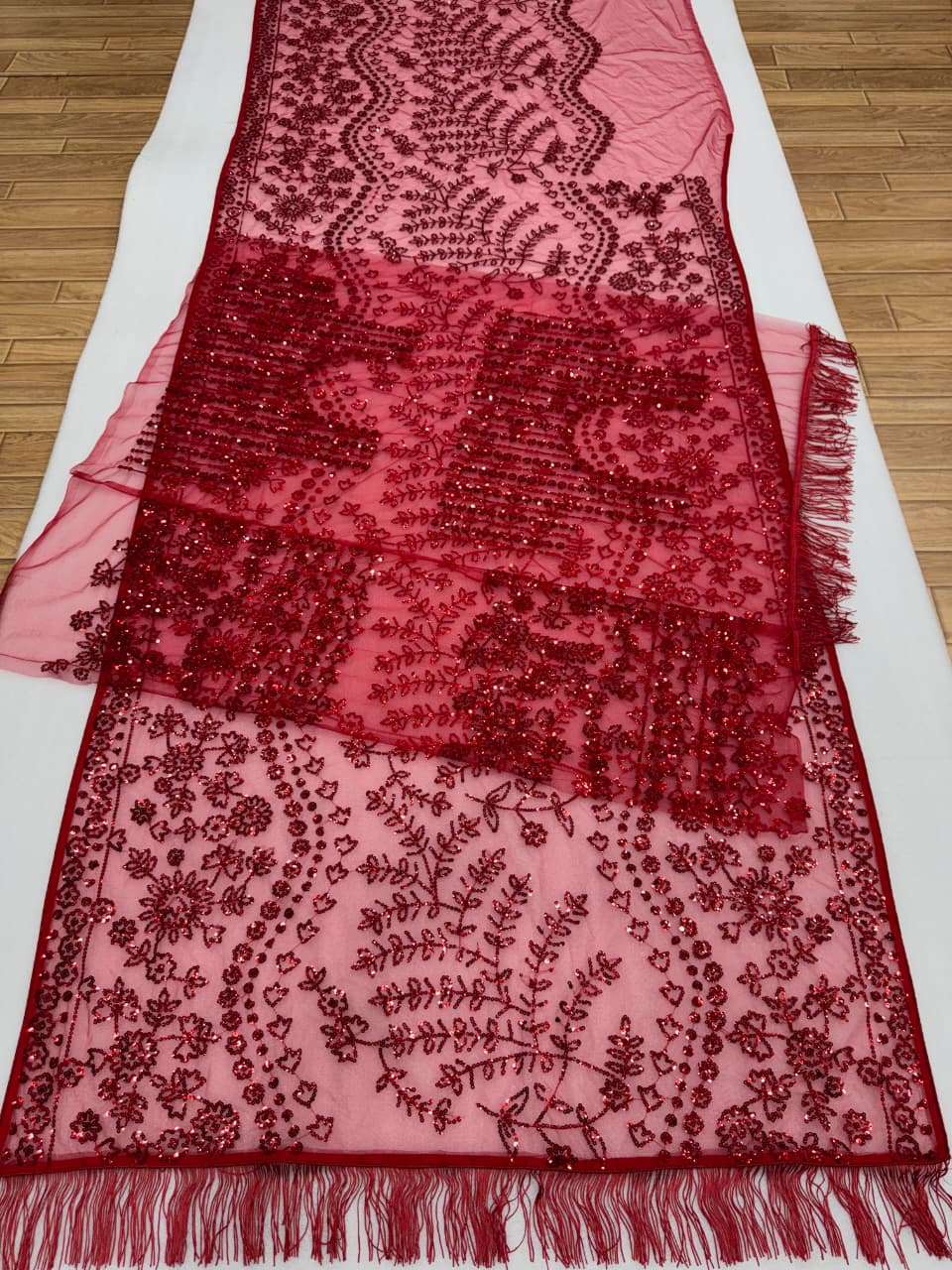 HOS DF 3461 Bollywood Blockbuster Saree – Butterfly Net with Heavy Sequins Embroidery & Designer Blouse - House Of ShiVisha