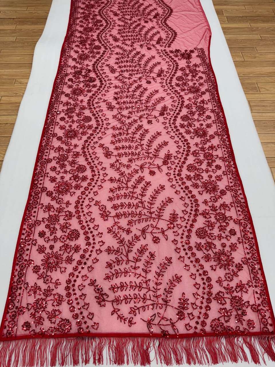 HOS DF 3461 Bollywood Blockbuster Saree – Butterfly Net with Heavy Sequins Embroidery & Designer Blouse - House Of ShiVisha