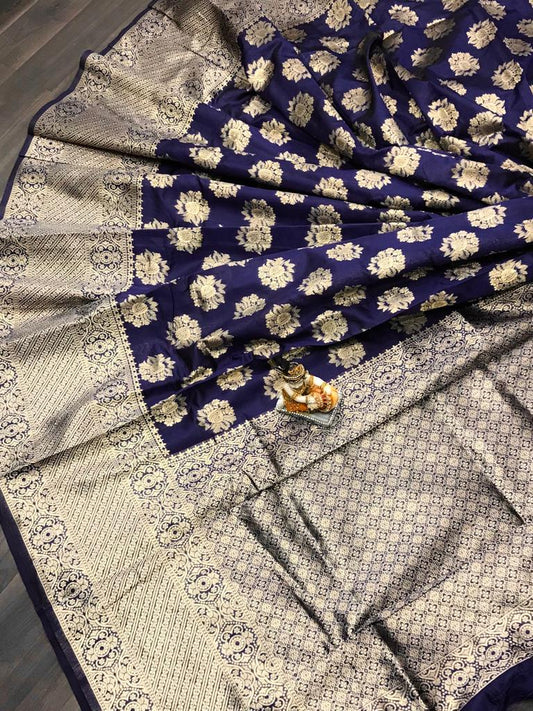 House of ShiVisha OSAM Catalogue – Soft Banarasi Silk Saree with Weaving & Big Border