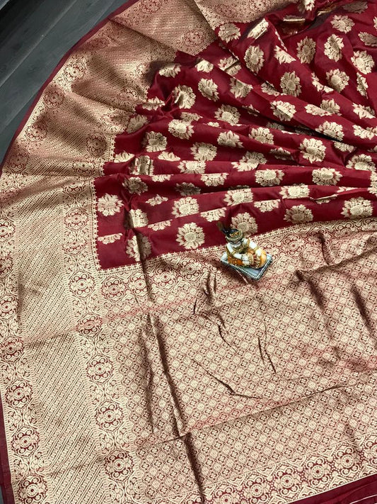 House of ShiVisha OSAM Catalogue – Soft Banarasi Silk Saree with Weaving & Big Border