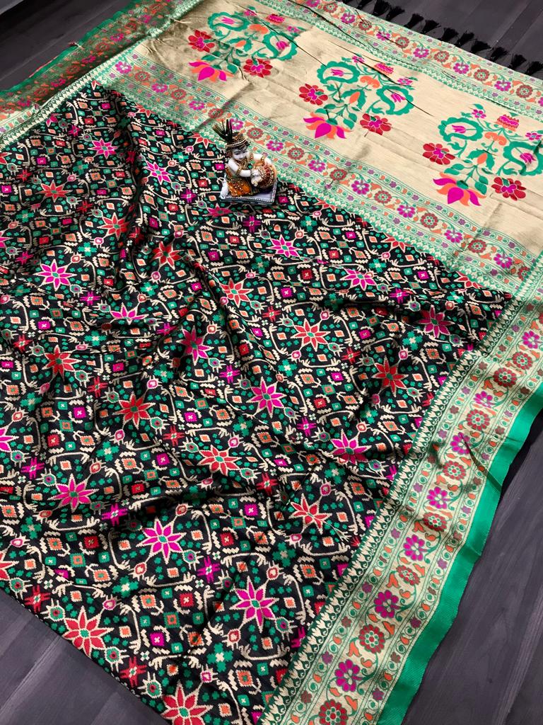 HOS Kundan Banarasi Patola Saree with Rich Pallu
