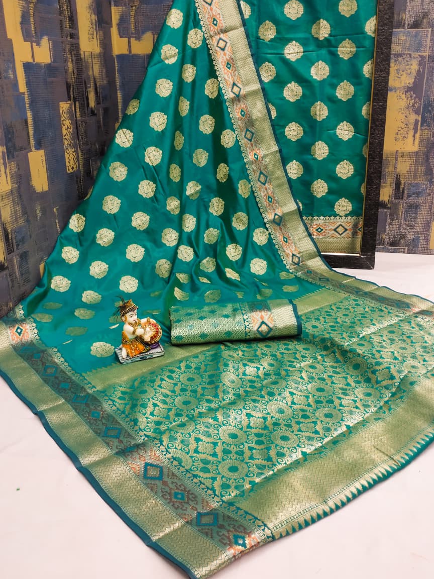 HOS Gunjan Banarasi Silk Saree with Rich Jari Border