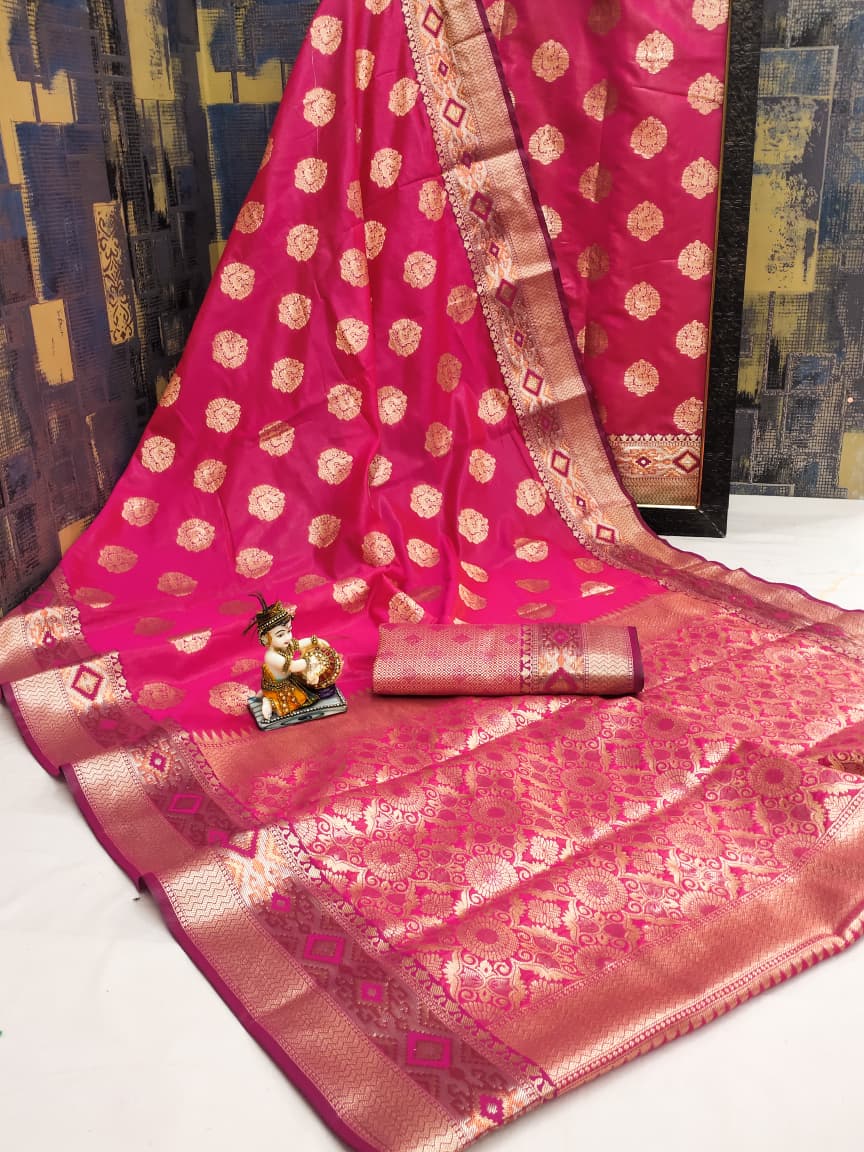 HOS Gunjan Banarasi Silk Saree with Rich Jari Border