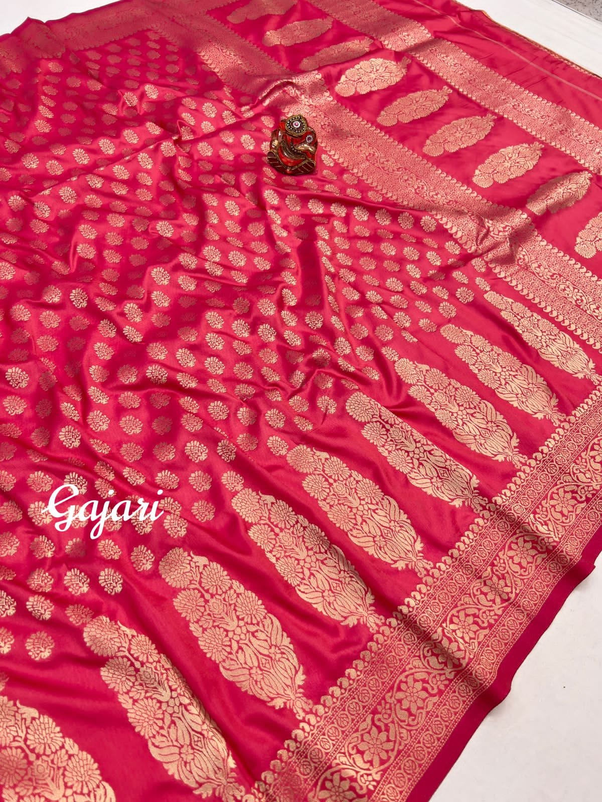 HOS Ranjan Soft Silk Saree with Gold Jari Weaving