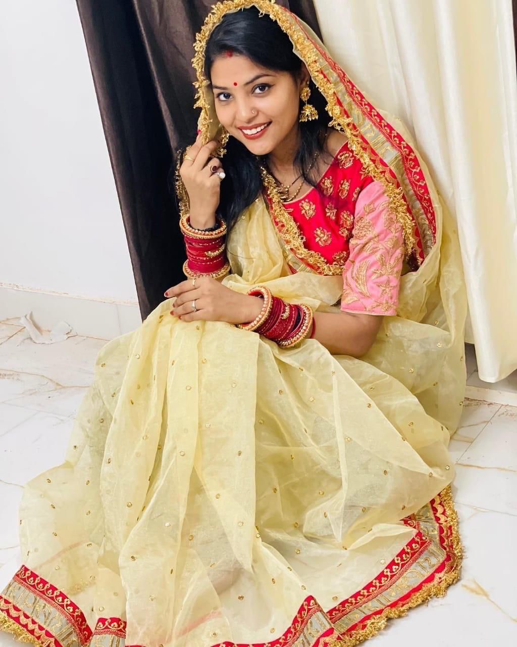 HOS KK-0150 Organza Silk Saree with Embroidery & Zari Blouse - House Of ShiVisha