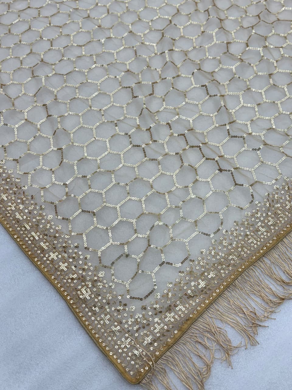 HOS DF 3466 Butterfly Net Sequins Saree with Embroidery - House Of ShiVisha