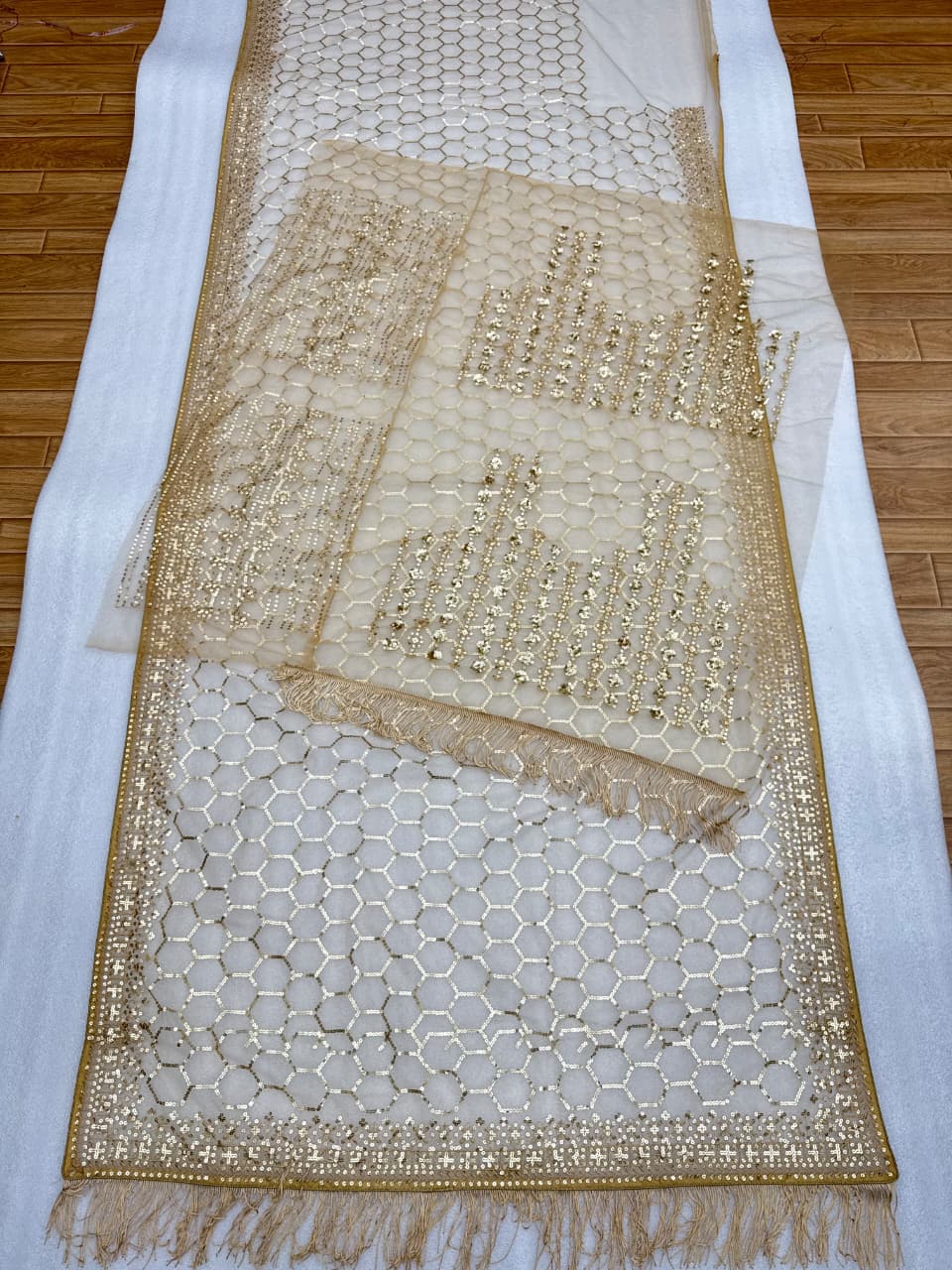 HOS DF 3466 Butterfly Net Sequins Saree with Embroidery - House Of ShiVisha