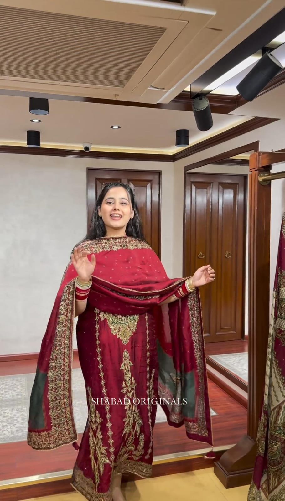 HOS Russian Silk Kurti Set with Aari & Hand Work - House Of ShiVisha