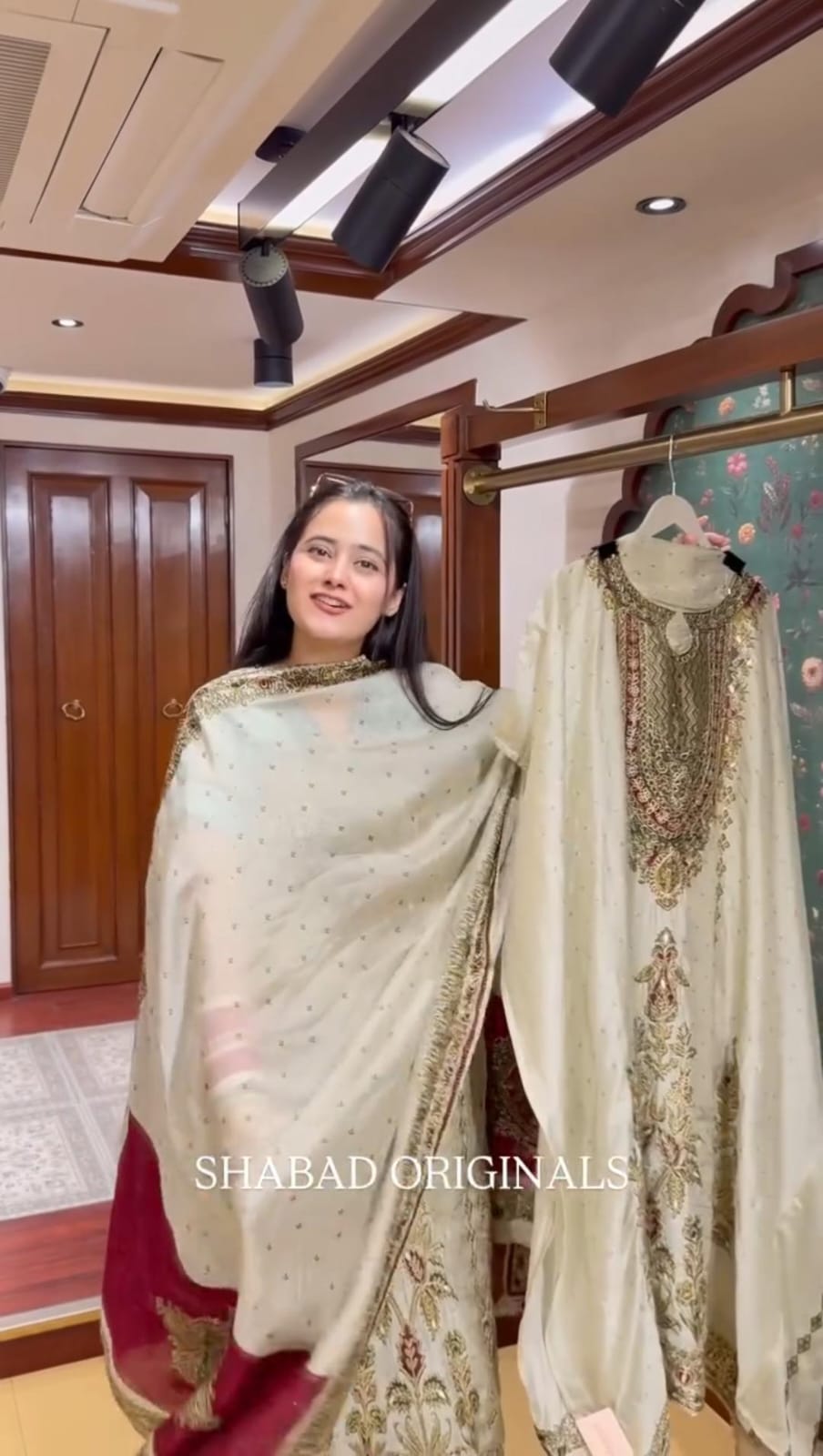 HOS Russian Silk Kurti Set with Aari & Hand Work - House Of ShiVisha