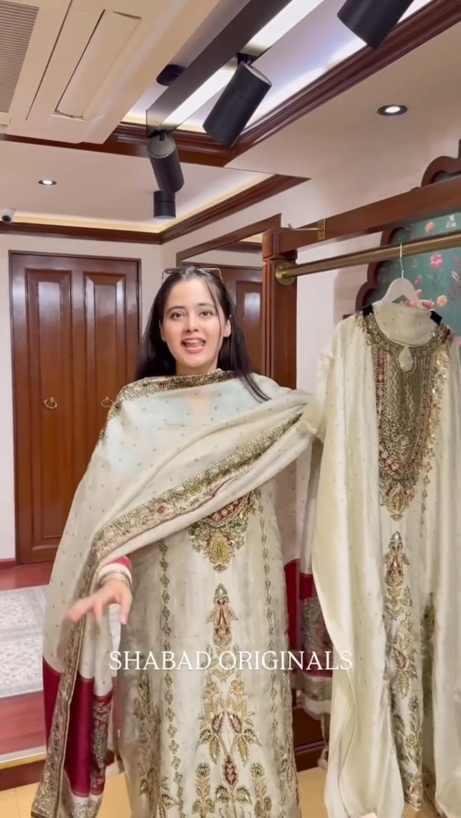 HOS Russian Silk Kurti Set with Aari & Hand Work - House Of ShiVisha