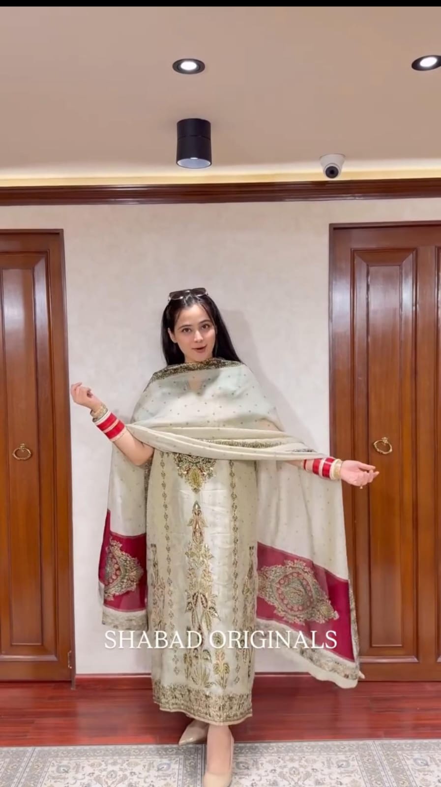 HOS Russian Silk Kurti Set with Aari & Hand Work - House Of ShiVisha