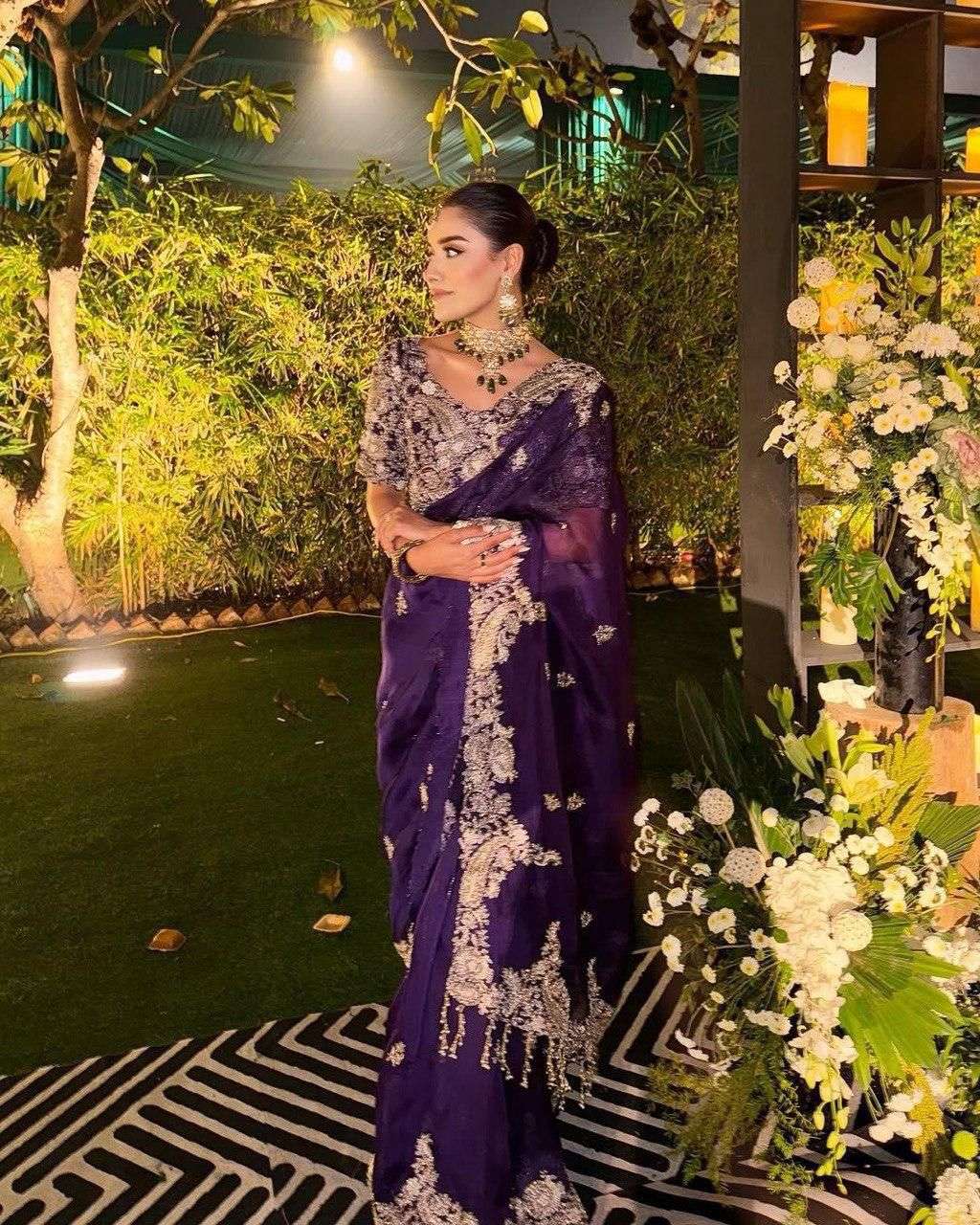 HOS KK-PRIYA-2 Rangoli Silk Saree with Sequins & Coding Work - House Of ShiVisha