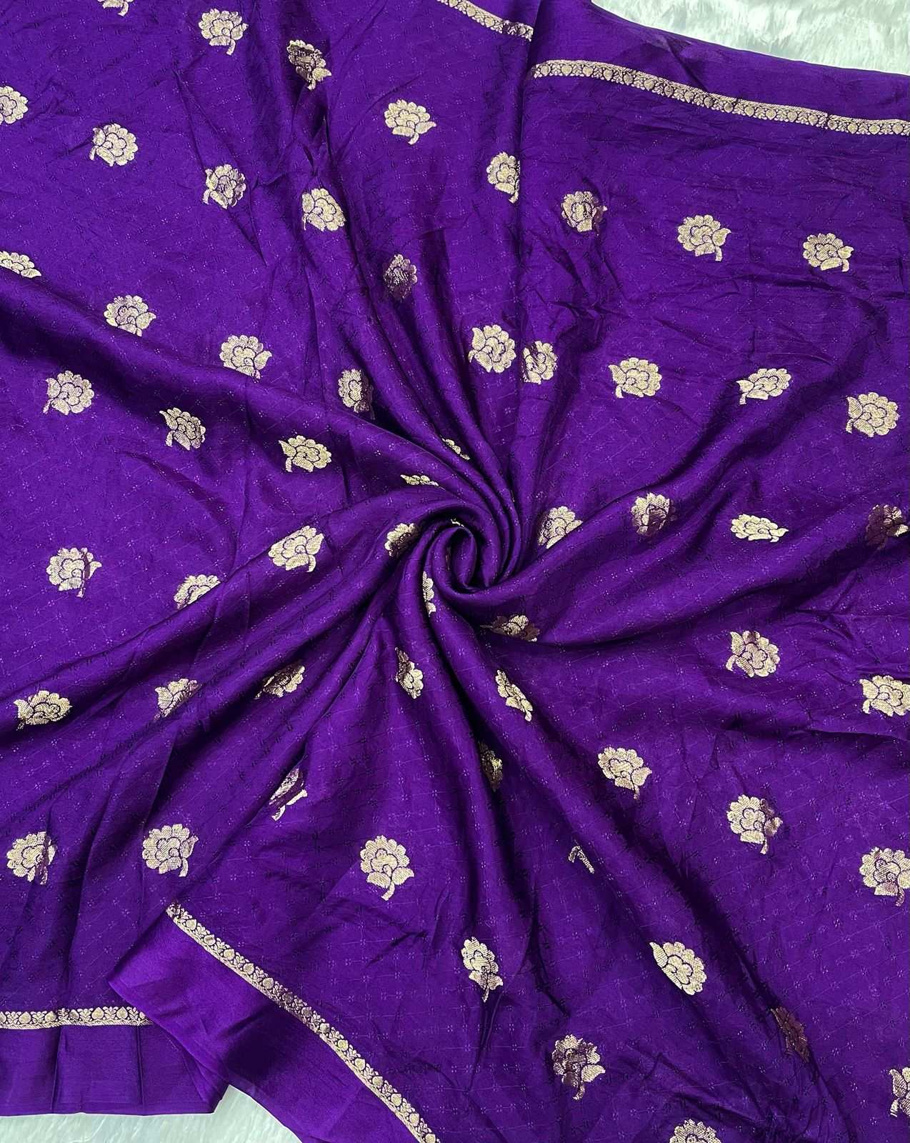 HOS Viscose Khadi Silk Saree with Satin Border & Blouse