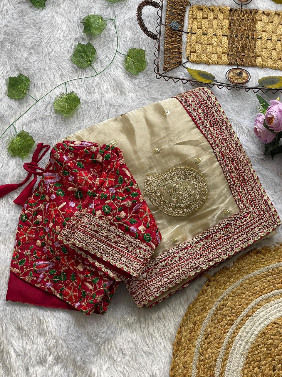 KK-KIMORA Zimmy Choo Silk Saree – Multi Thread, Coding & Sequin Embroidery with Mono Banglory Blouse | House of ShiVisha™