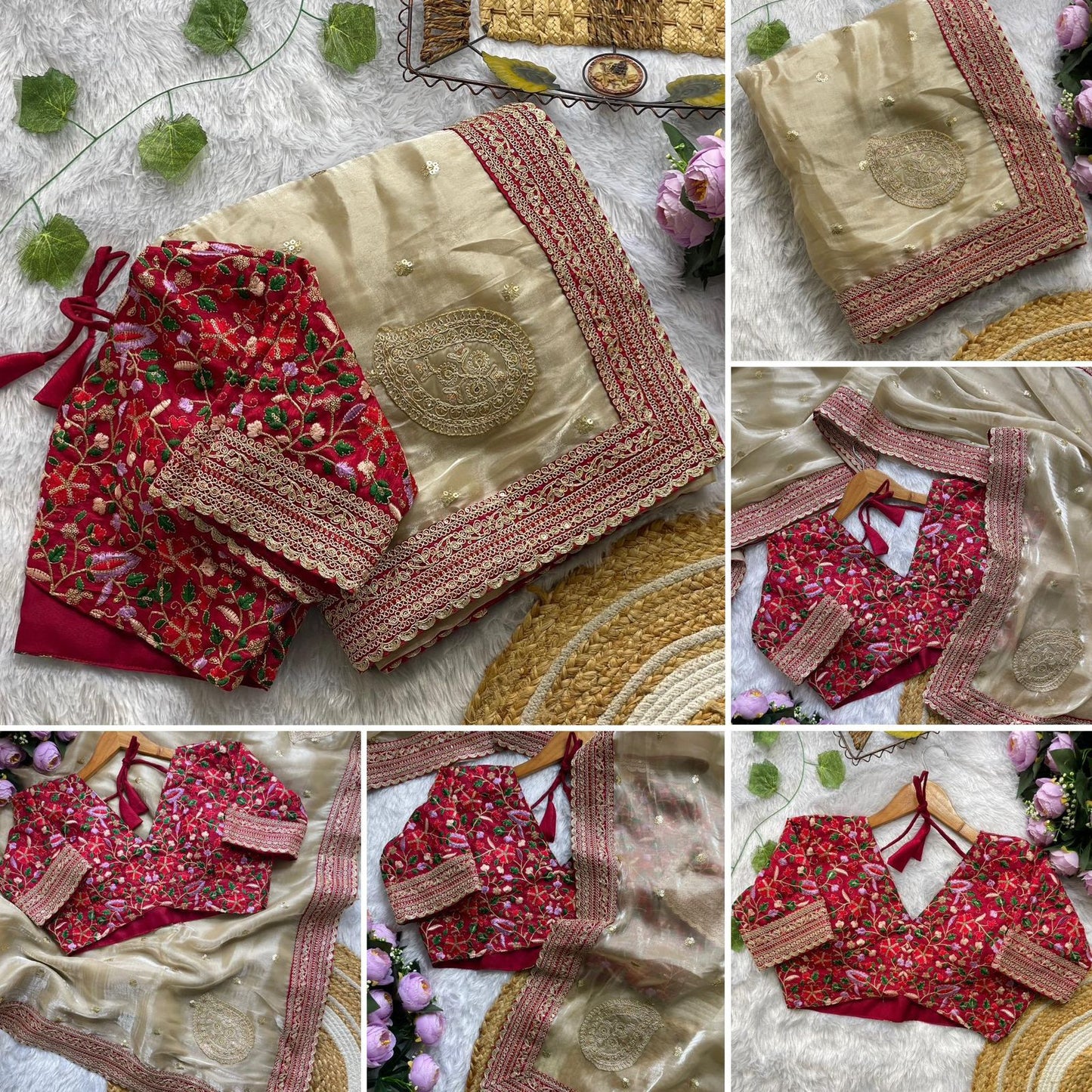 KK-KIMORA Zimmy Choo Silk Saree – Multi Thread, Coding & Sequin Embroidery with Mono Banglory Blouse | House of ShiVisha™