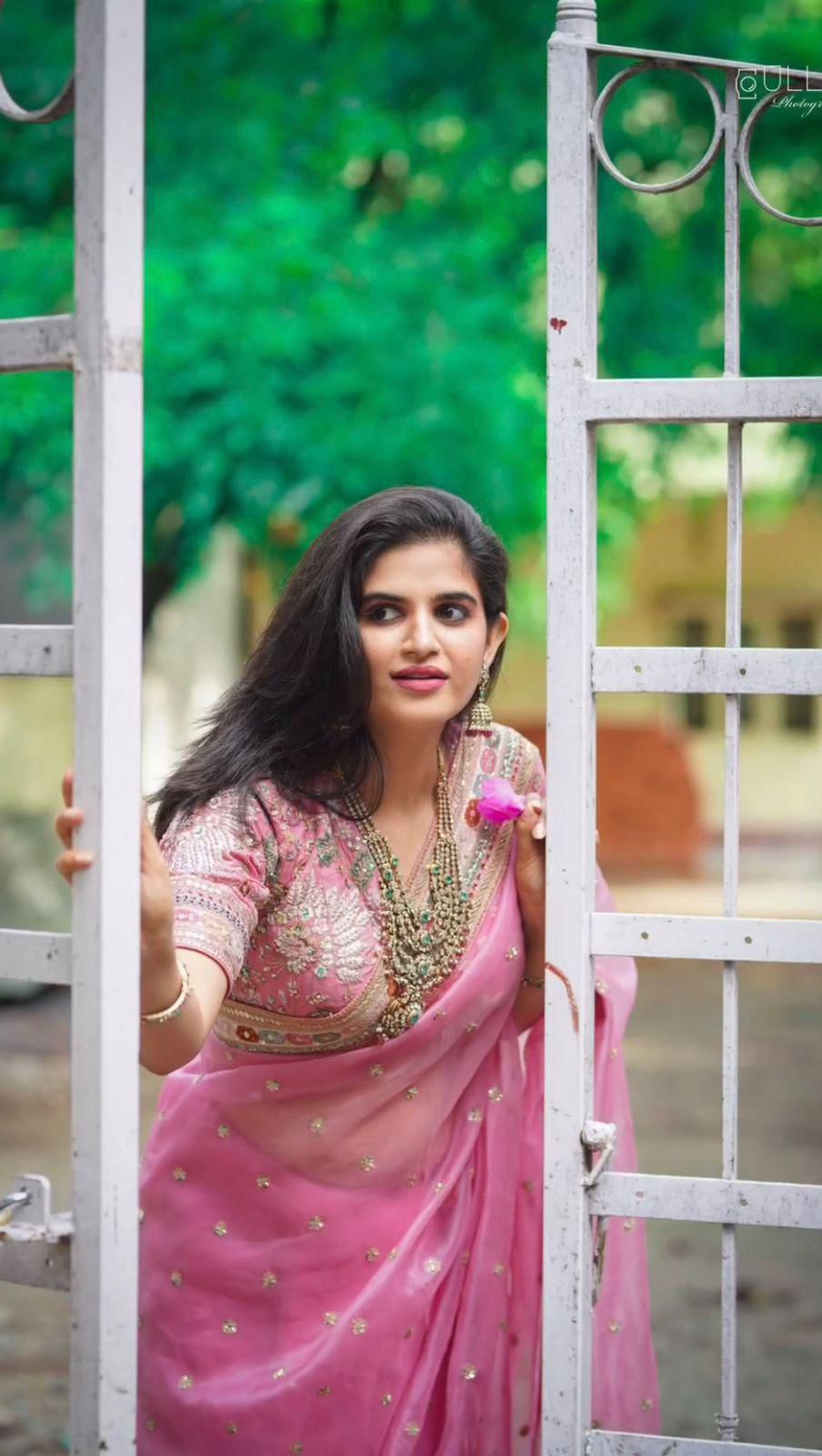 KK-PINARI Heavy Tissue Organza Silk Saree – Multi Thread, Zari & Sequin Embroidery with Mono Banglory Blouse | House of ShiVisha™ | Designer Luxe Edition