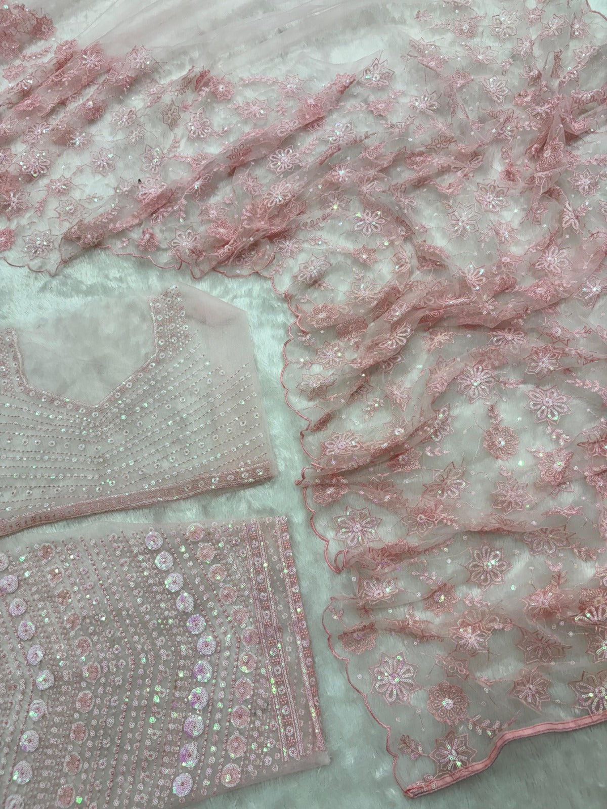 Premium Butterfly Net Saree – Embroidery, Sequins, Jari & Thread Work | House of ShiVisha™ | Code: ASN-84 - Image 11