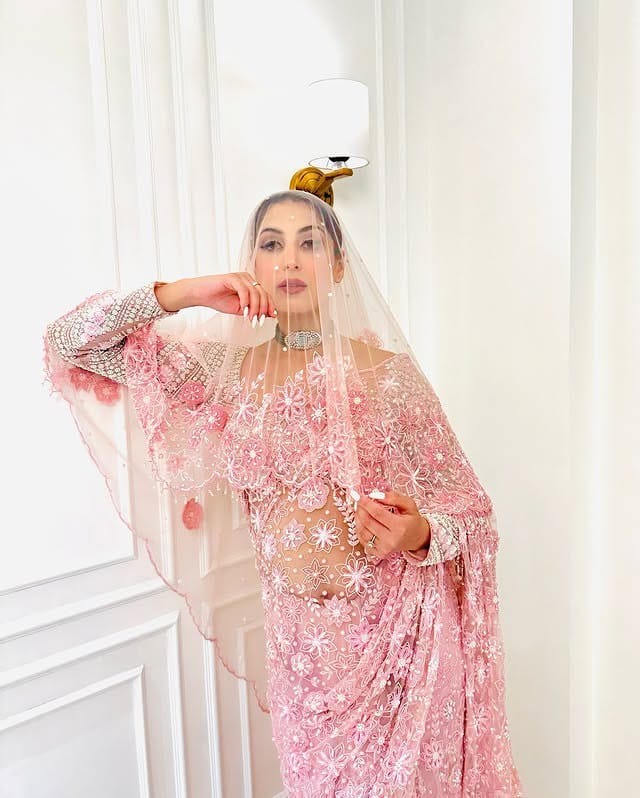 Premium Butterfly Net Saree – Embroidery, Sequins, Jari & Thread Work | House of ShiVisha™ | Code: ASN-84 - Image 3