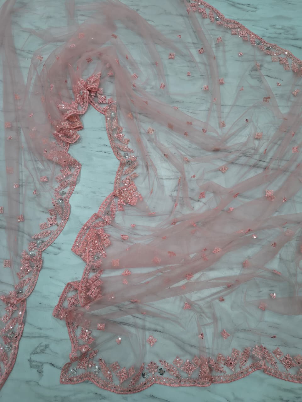 Premium Butterfly Soft Net Saree – Thread & Sequins Work with Matching Blouse | House of ShiVisha™ | Code: ASN-88 - Image 3